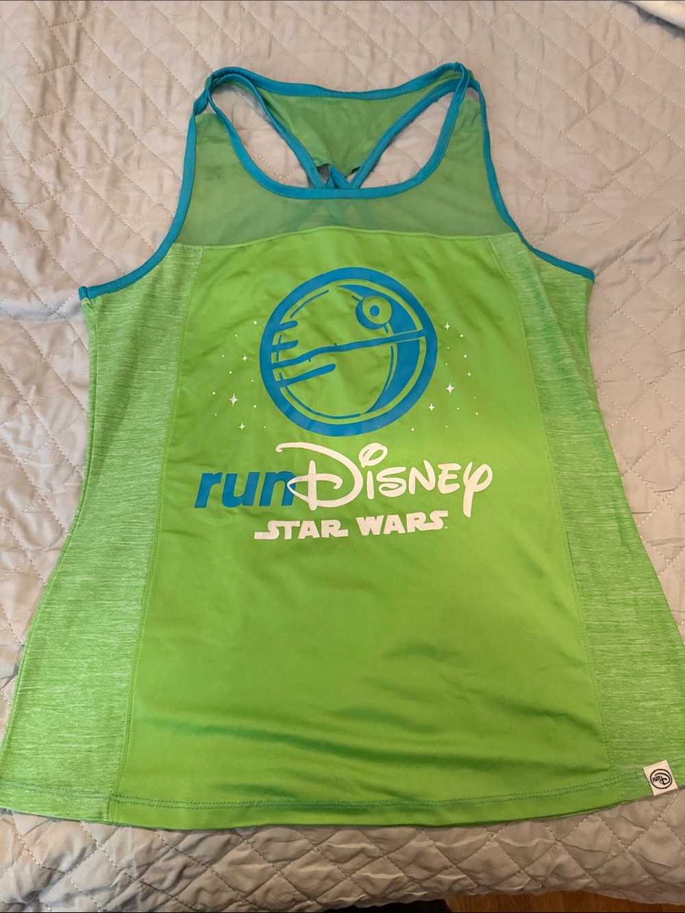Disney Neon Green and Blue Star Wars Run Tank